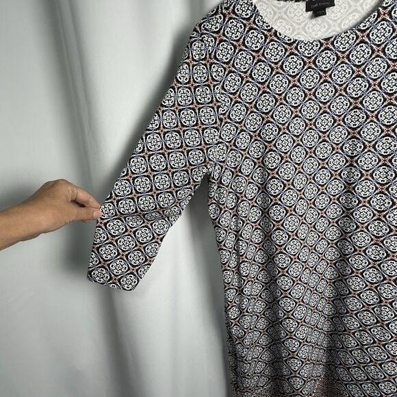 J Jill Wearable Collection 3/4 Sleeve Shift Dress Sz Large - Picture 2 of 7
